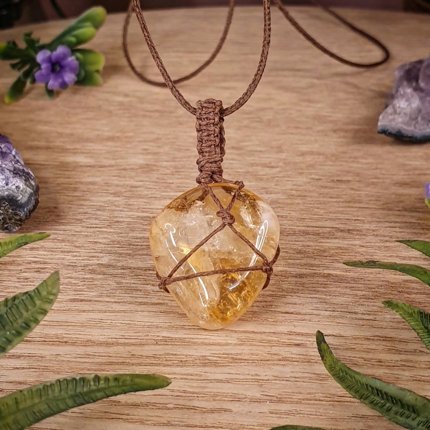 Citrine Macrame (hand04)