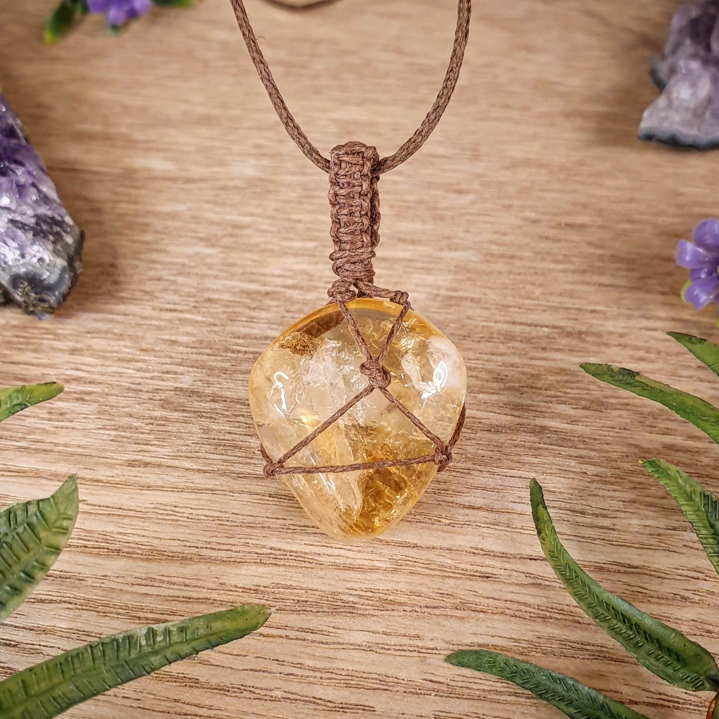 Citrine Macrame (hand04)