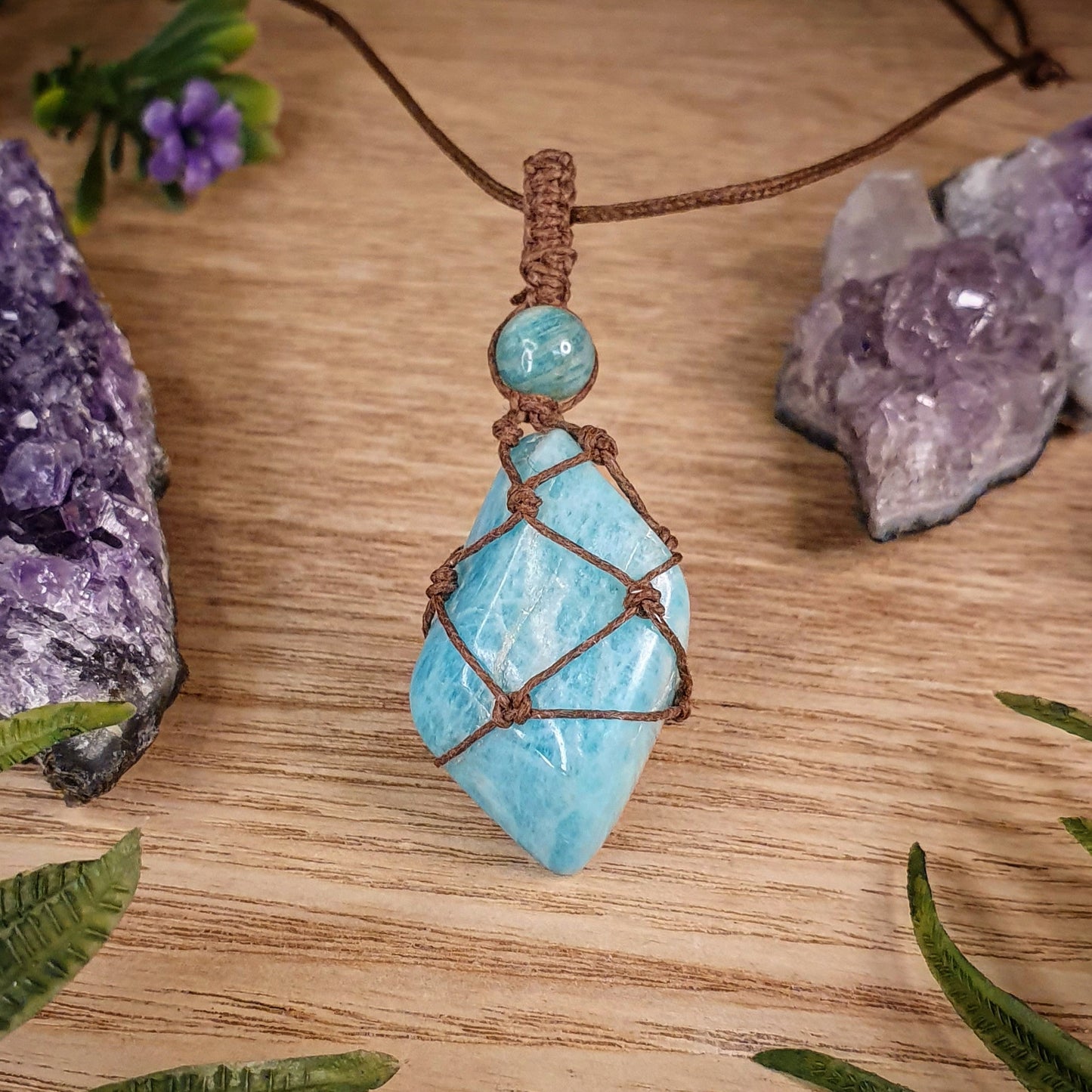 Amazonite Macrame (hand07)