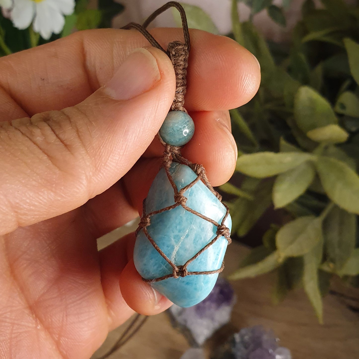 Amazonite Macrame (hand07)
