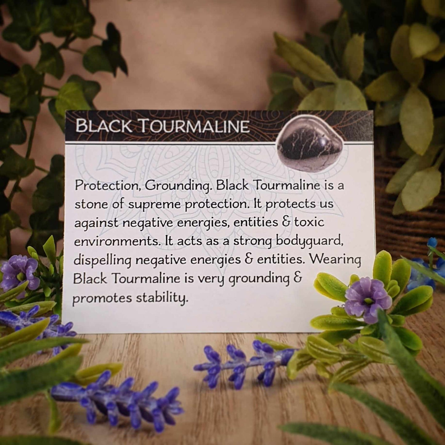 Moonstone, Black Tourmaline Pendant (AX006)