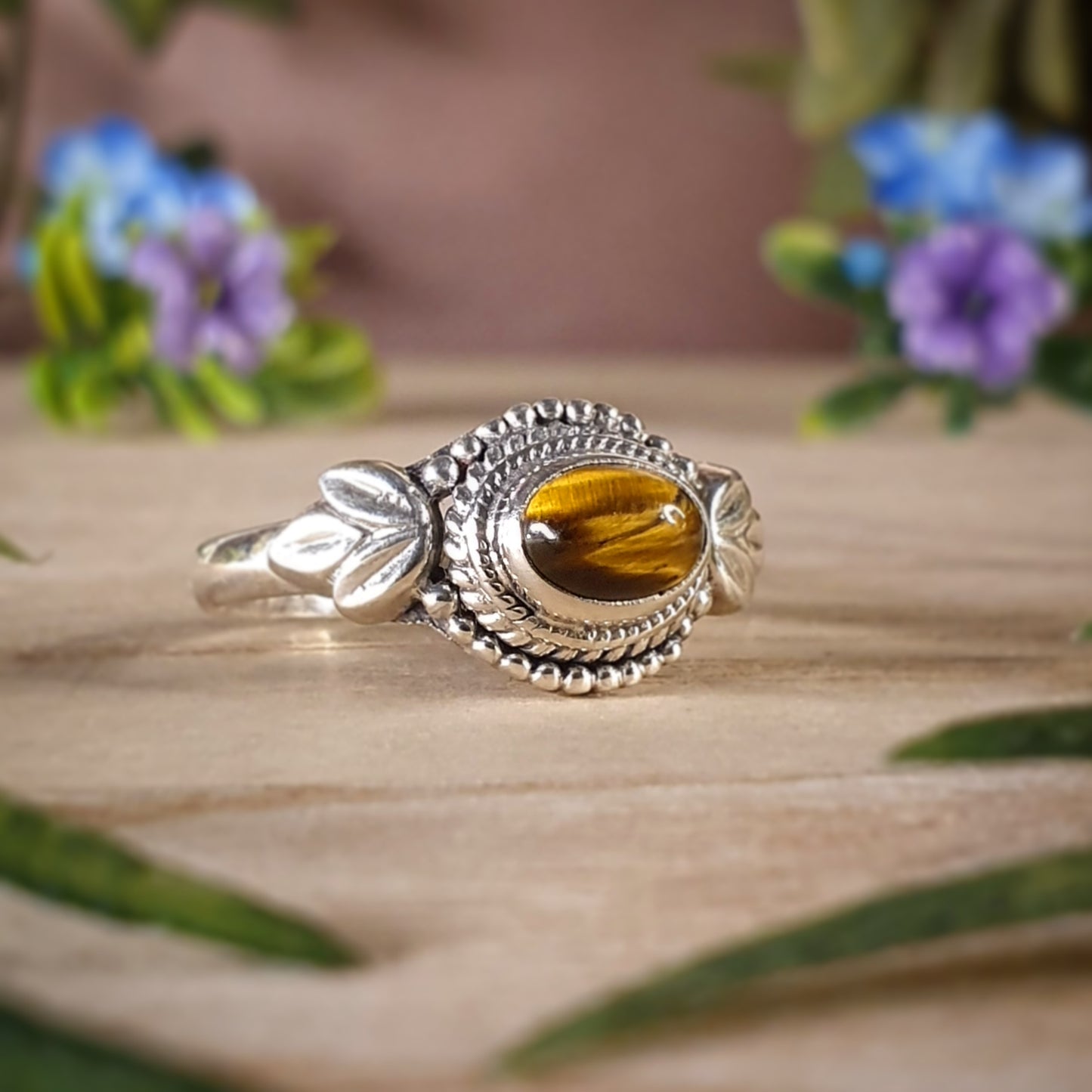 Tiger's Eye Ring - s 9 (mx507)