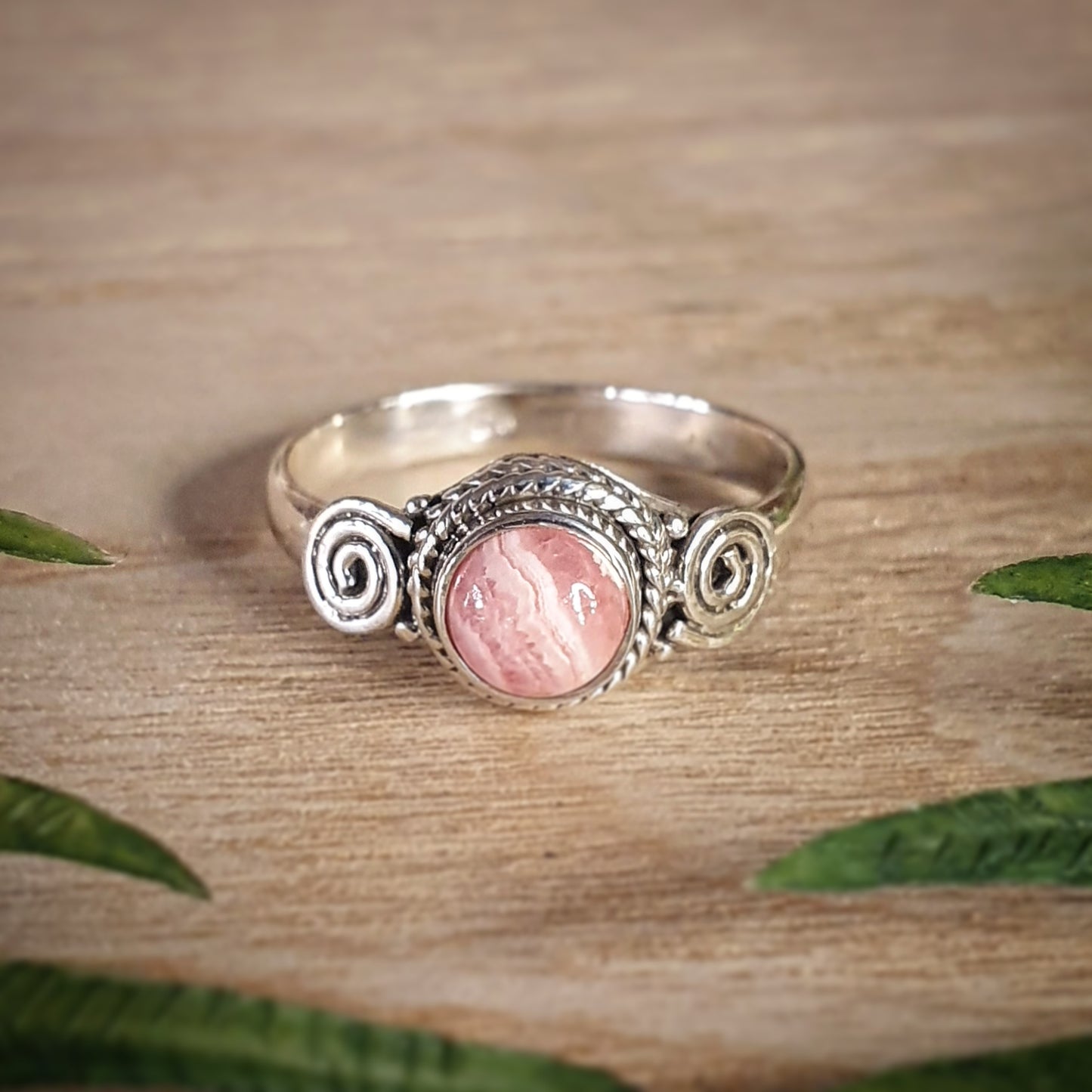 Rhodochrosite Ring - size 8 (mx640)