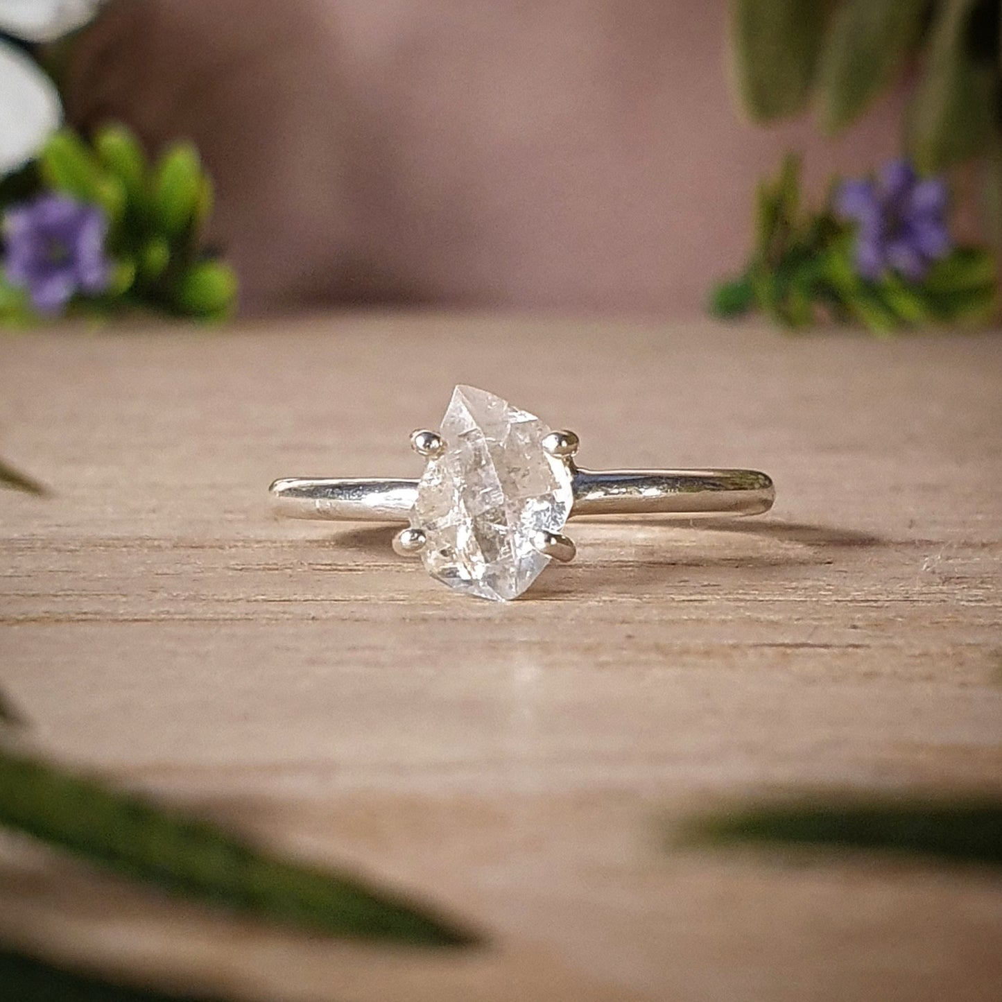 Herkimer Diamond Ring - Size 8.5 (mx779)