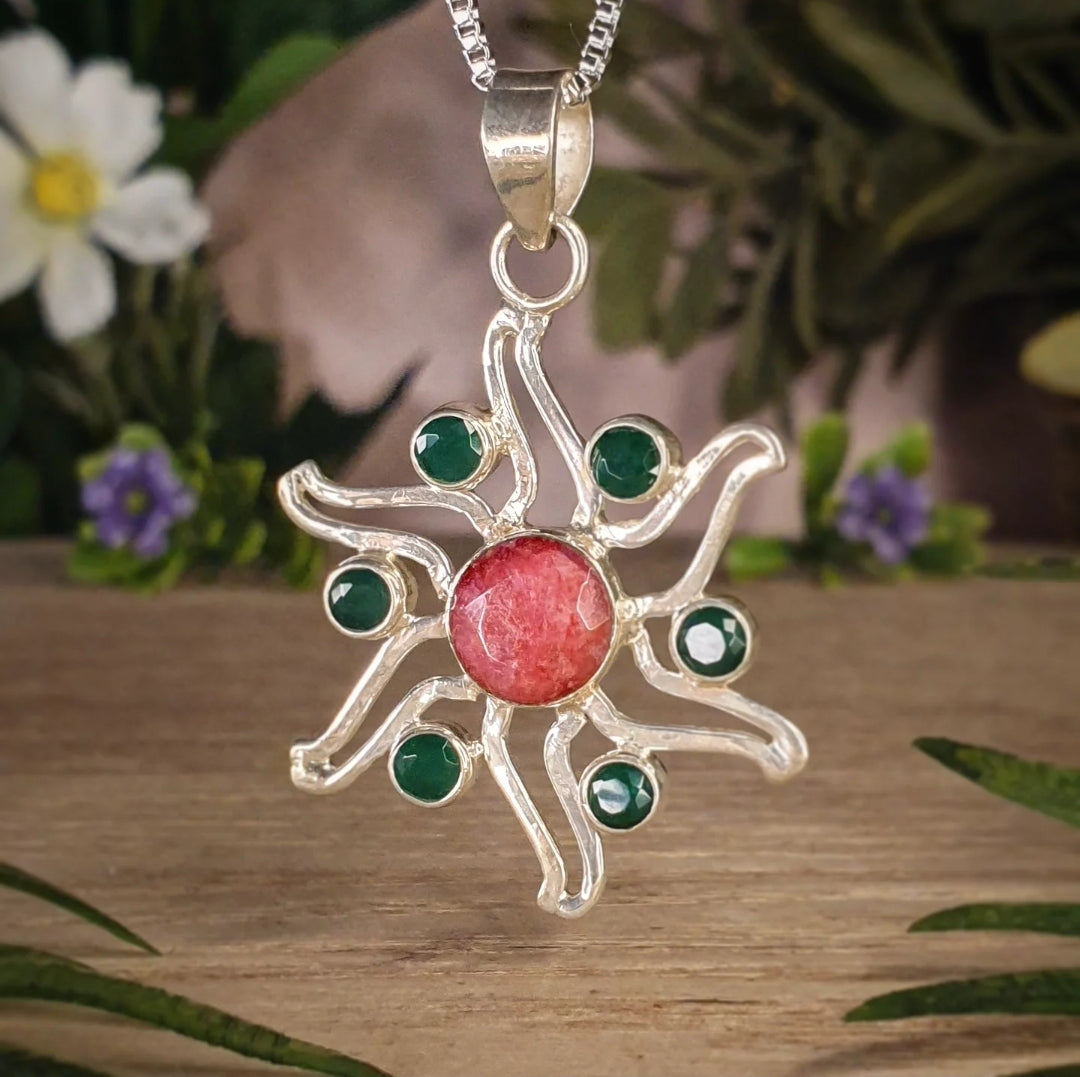 Ruby and Emerald Pendant (mx809)