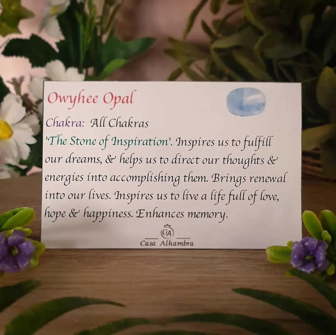 Owyhee Opal, Blue Topaz Pendant (mx811)