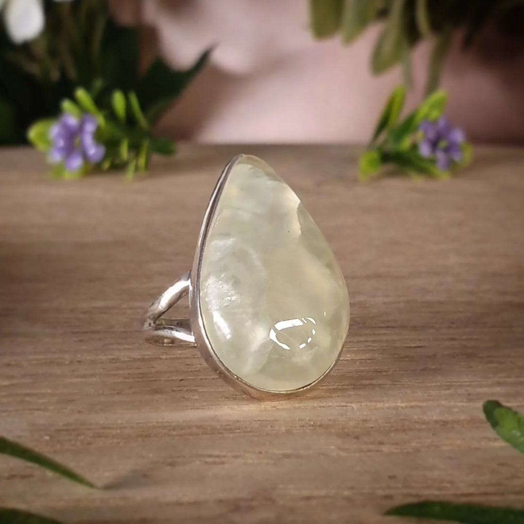 Prehnite Rings - size 8 - (mx817)