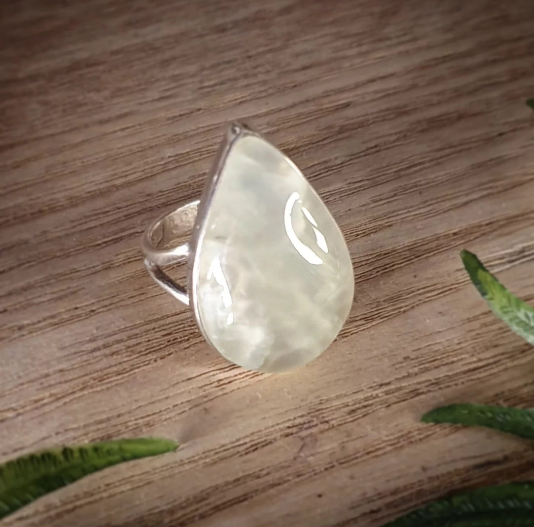 Prehnite Rings - size 8 - (mx817)