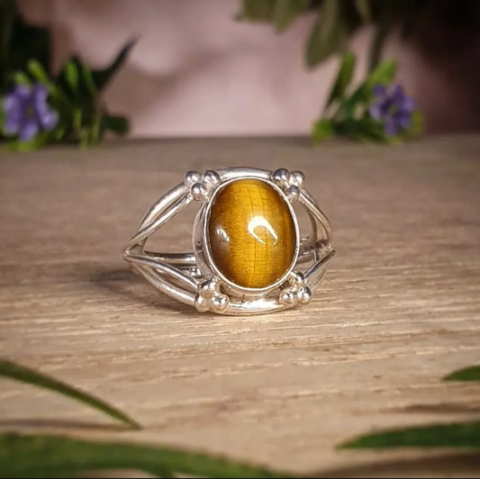 Tiger's Eye Ring - size 7.5 (mx826)