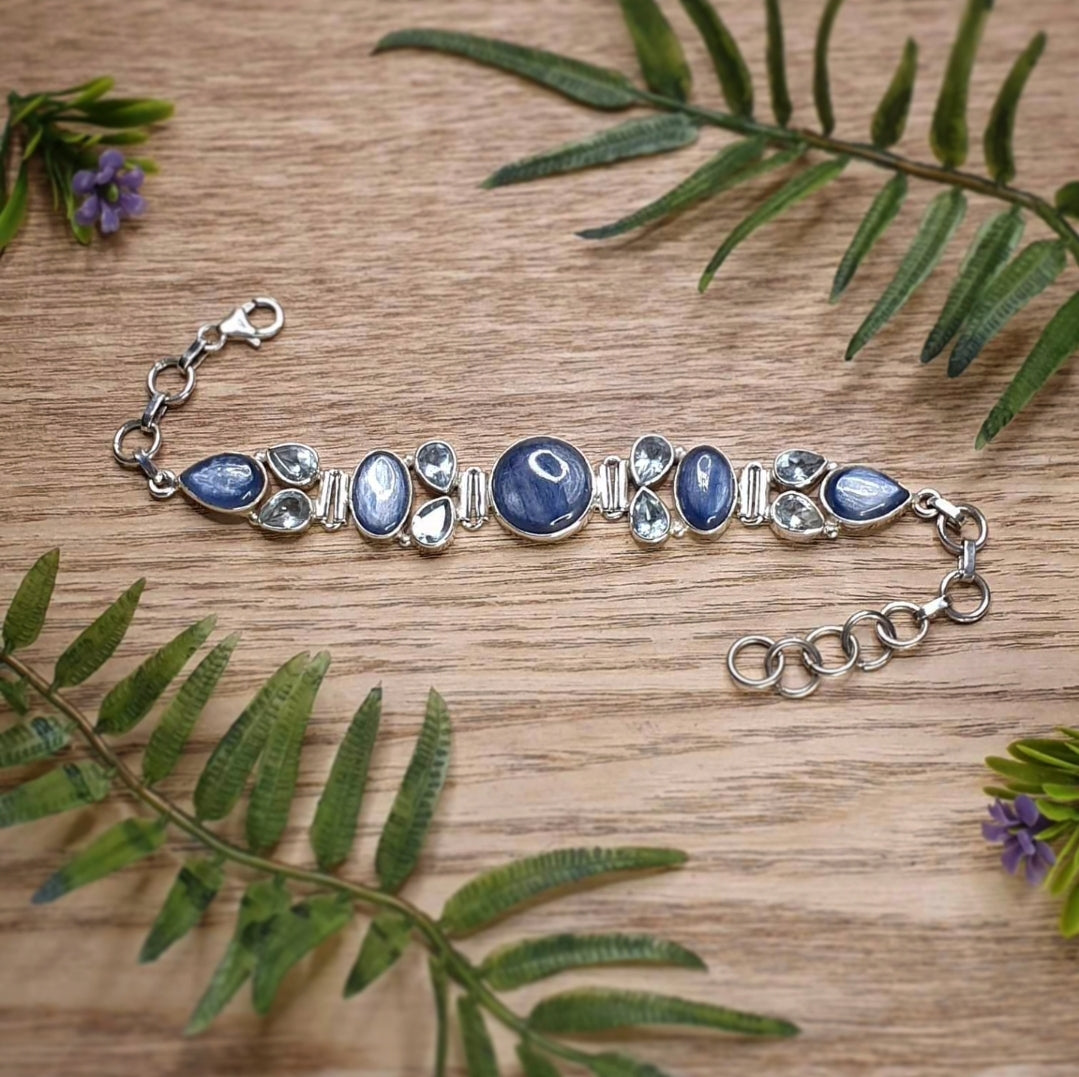 Kyanite & Blue Topaz Bracelet (mx865)