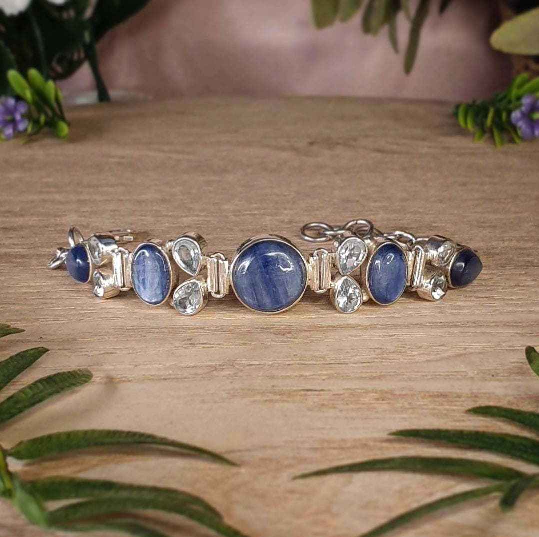 Kyanite & Blue Topaz Bracelet (mx865)