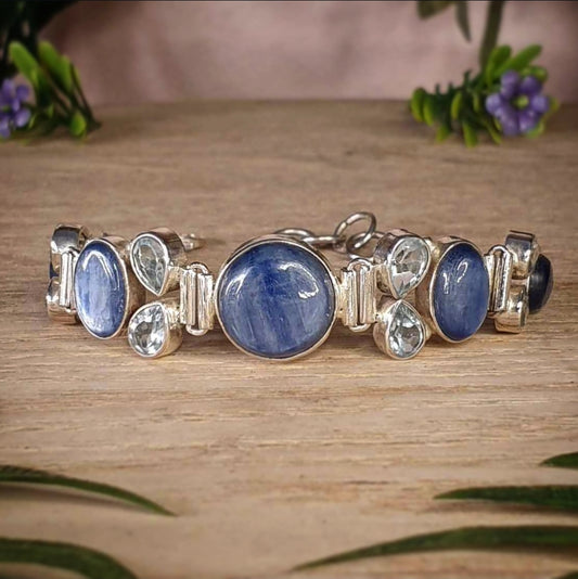 Kyanite & Blue Topaz Bracelet (mx865)