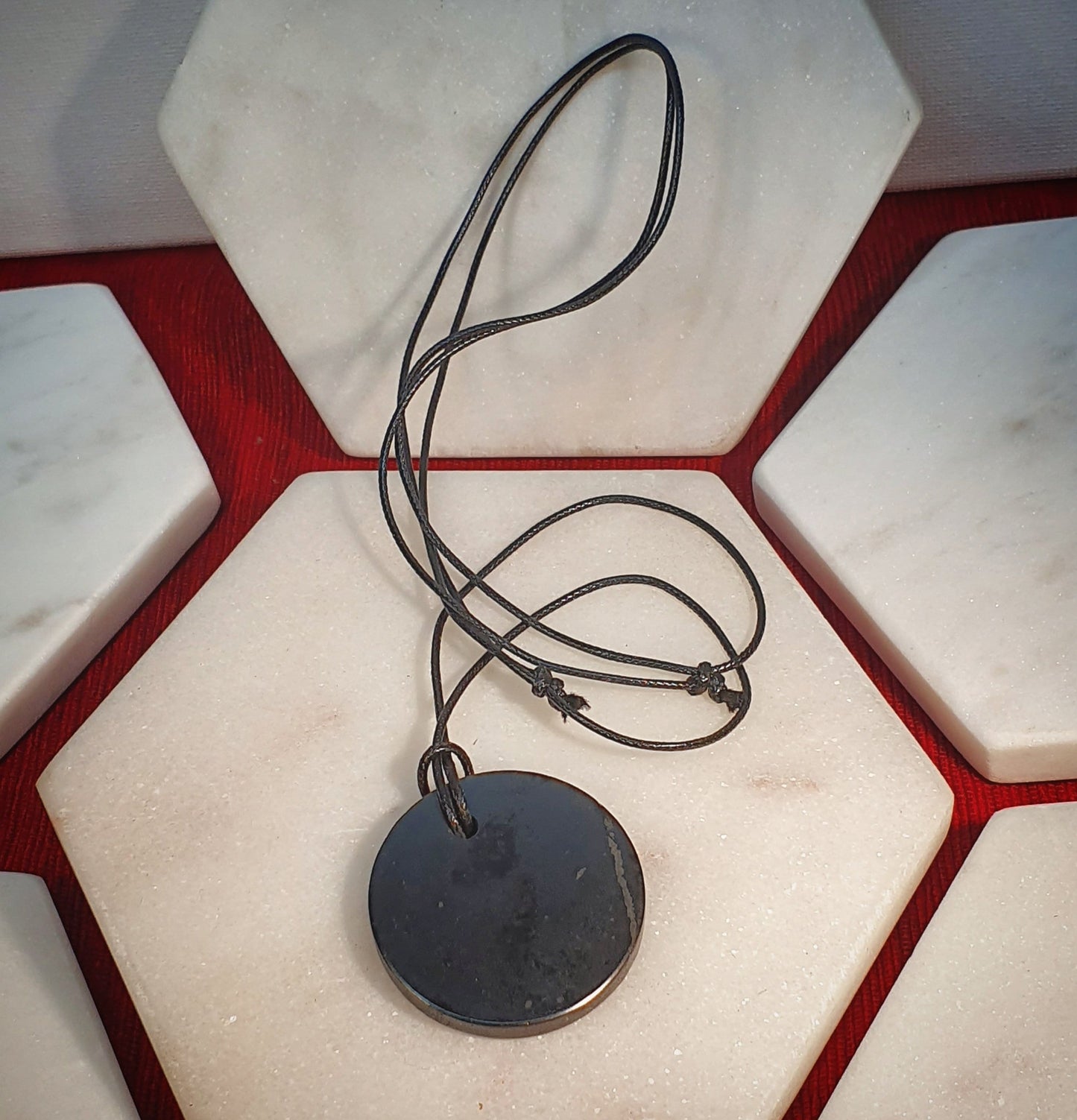 Shungite Pendant - Round, Large (OShP3)