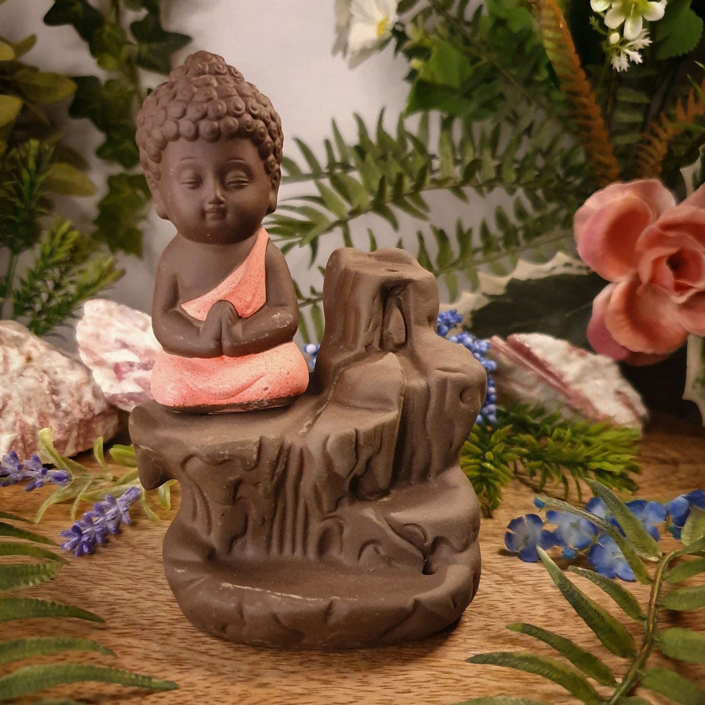 Pink Buddha Incense Burner (uses backflow cones) (Bak02)
