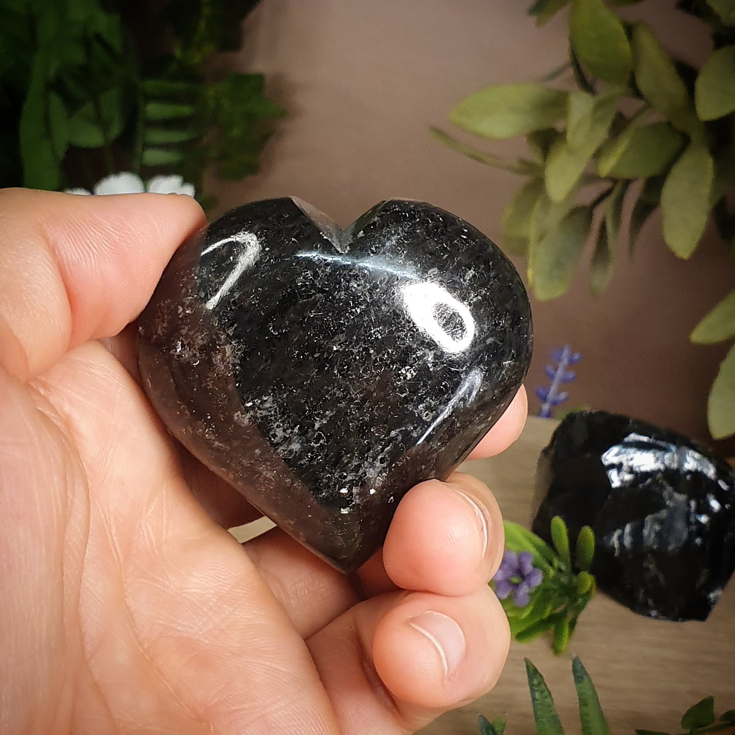 Nuummite (Heart Shaped)