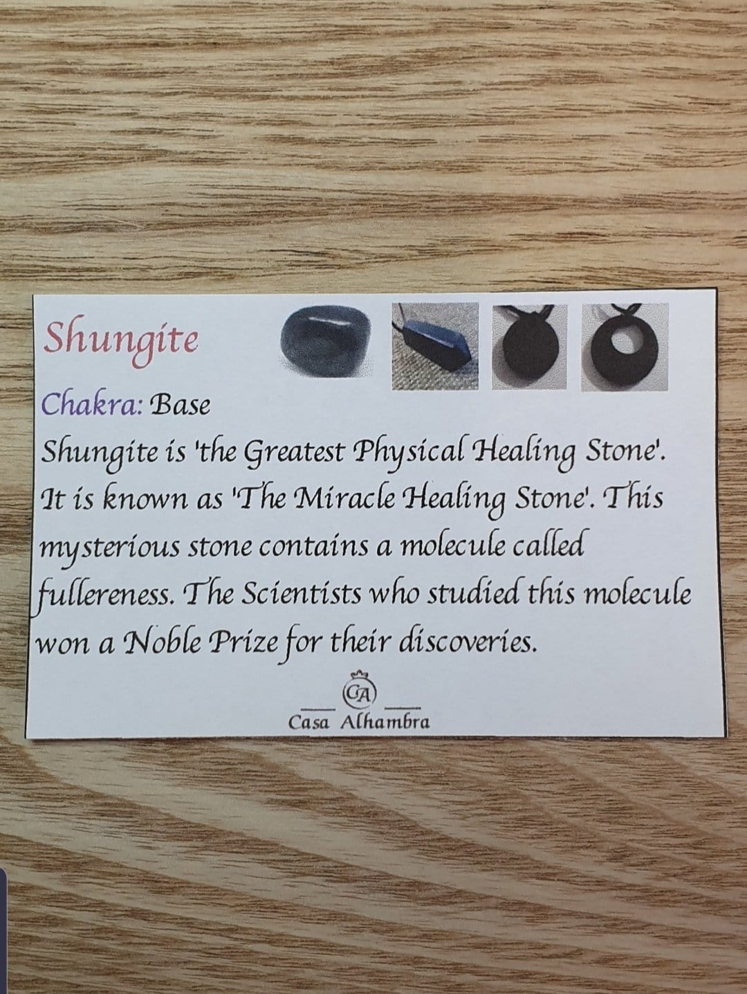 Shungite Pendant - Ax Shape (OShP4)