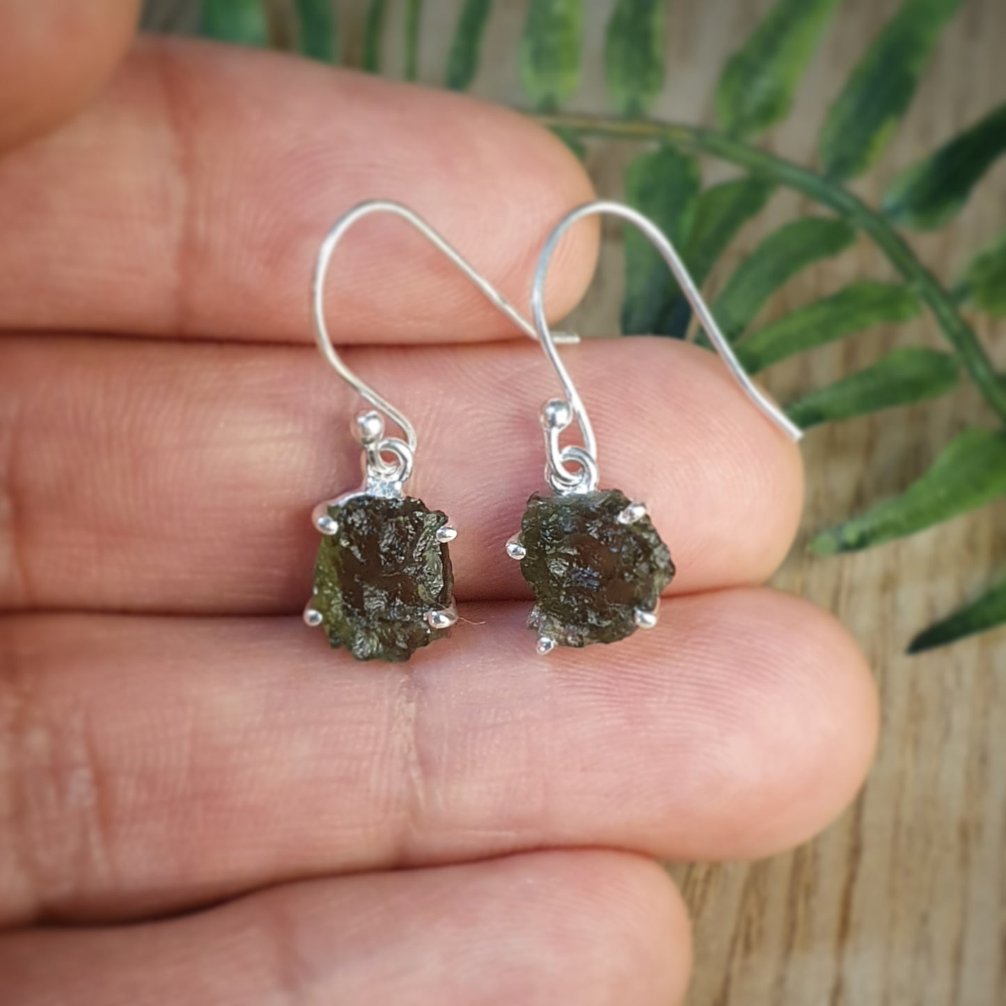 Moldavite Earrings (mx422)