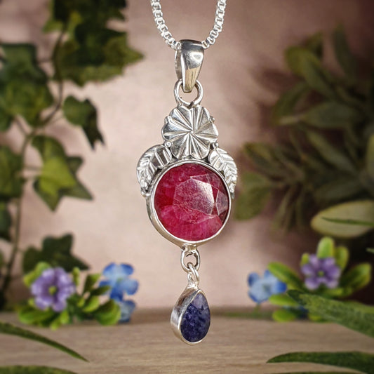 Ruby, Sapphire Pendant (mx479)