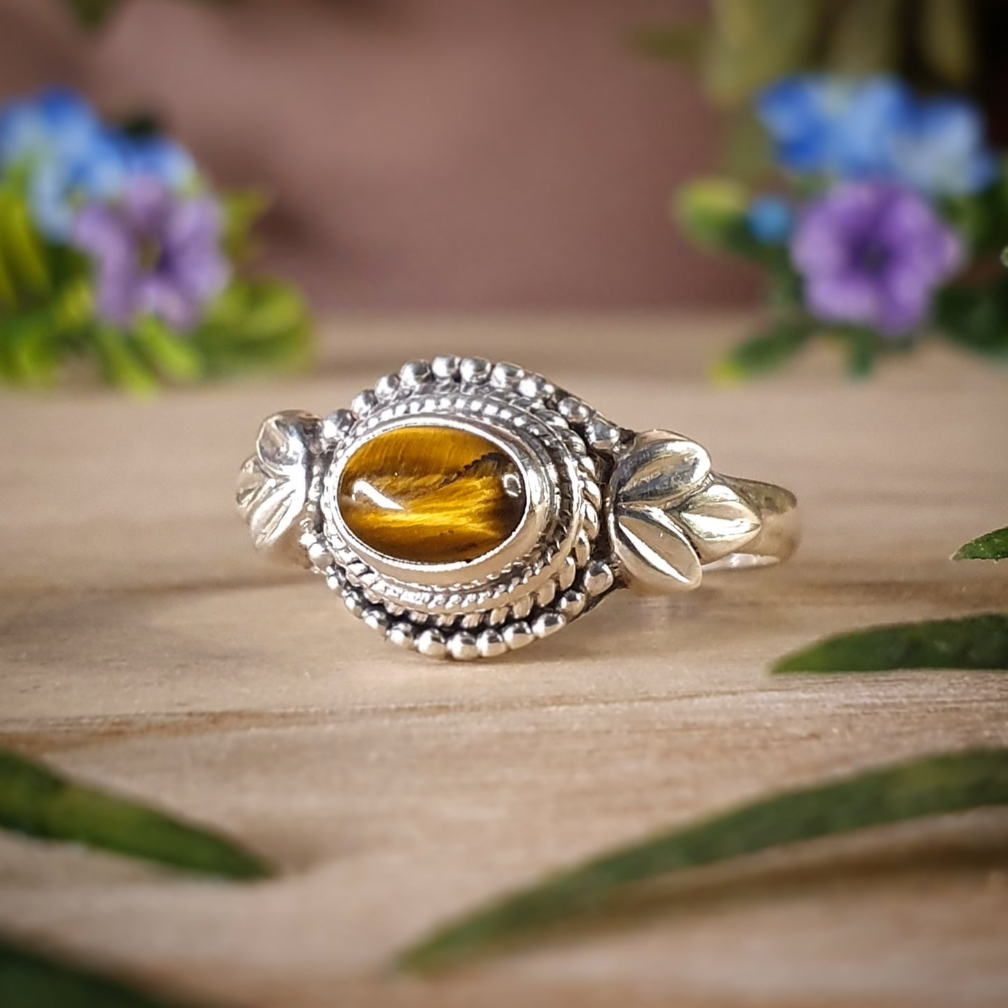 Tiger's Eye Ring - s 9 (mx507)