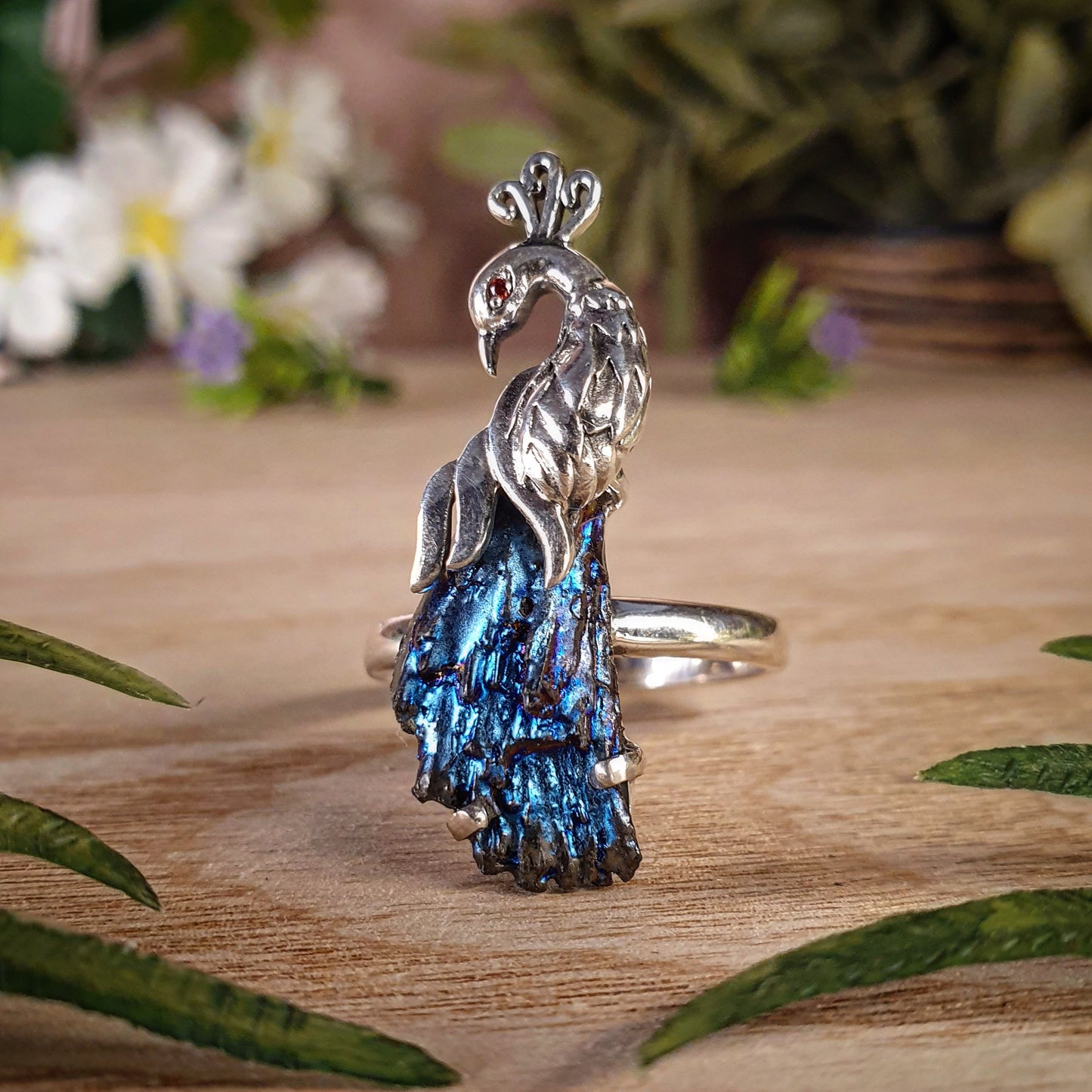 Peacock Ore Ring - Size 11 (mx618)