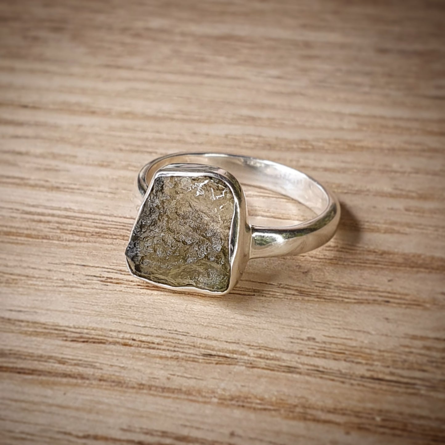 Moldavite Ring - size 6.5 (mx748)