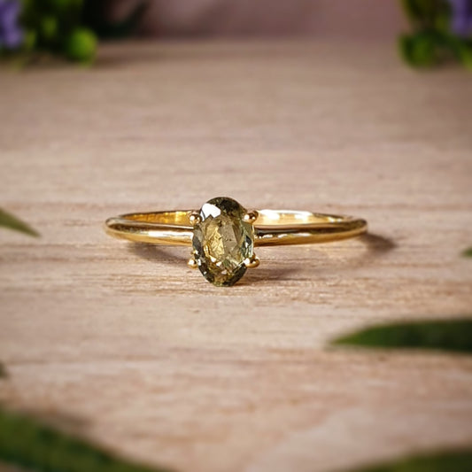 Moldavite Ring - size 6.5 (mx739)