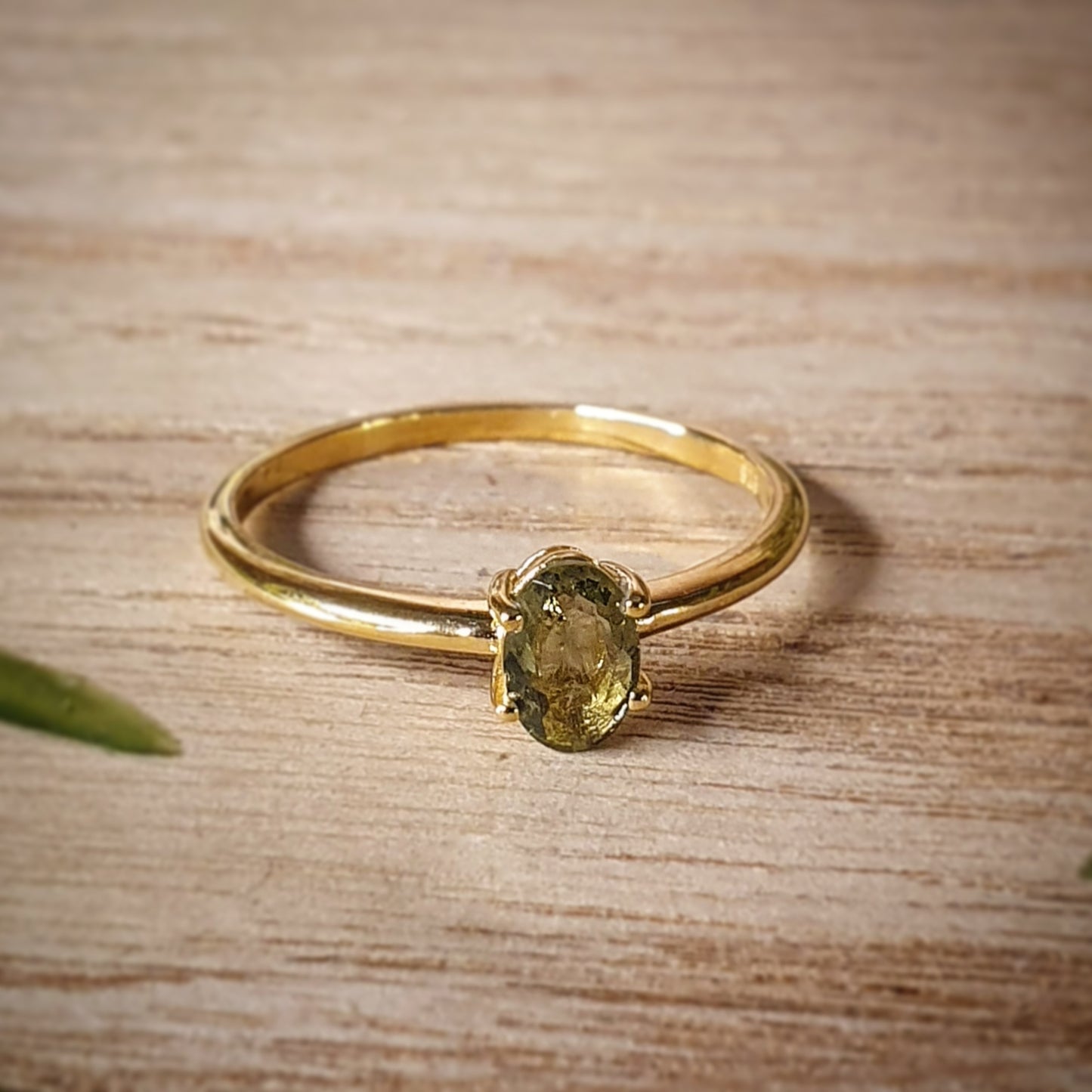 Moldavite Ring - size 6.5 (mx739)