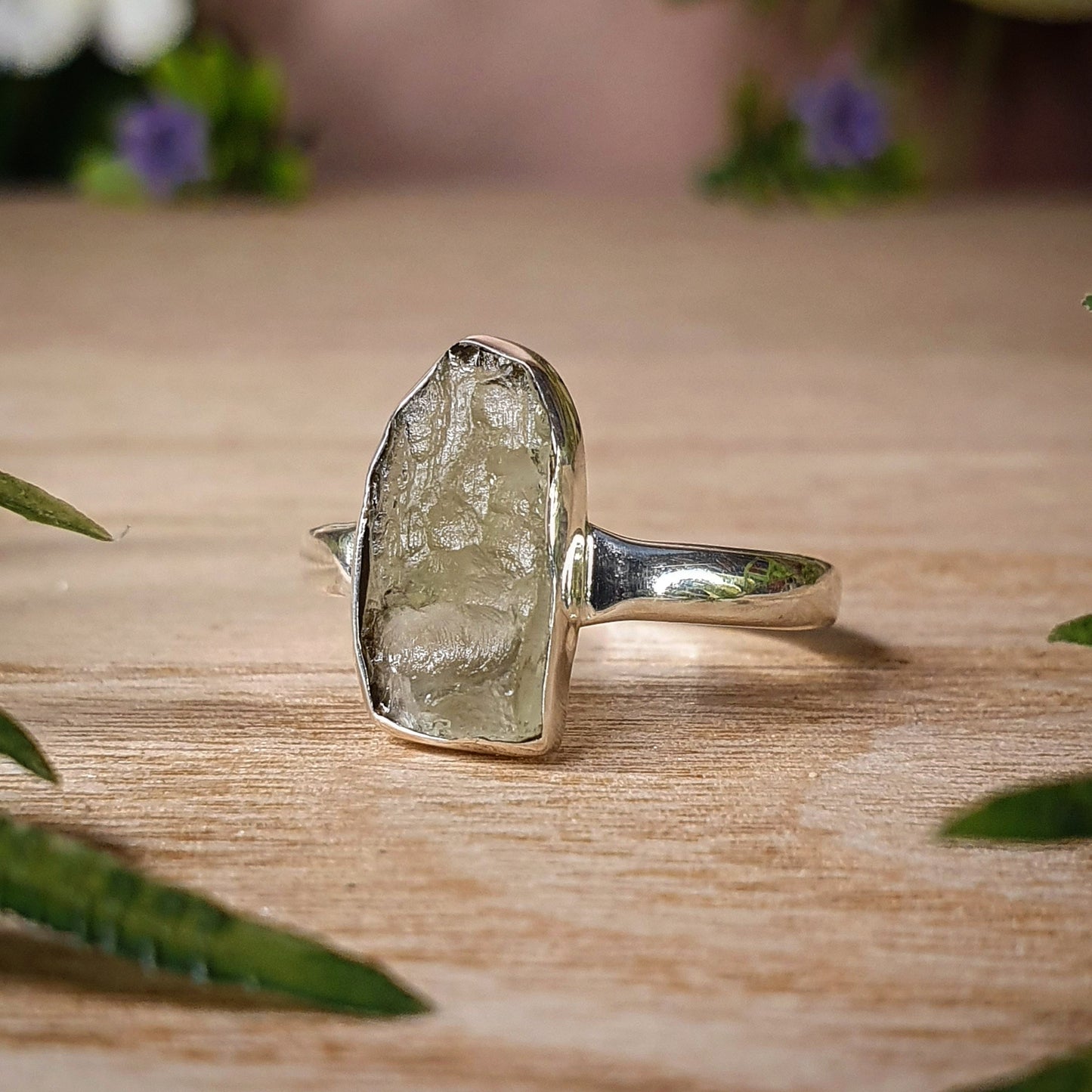 Moldavite Ring - size 8 (mx700)