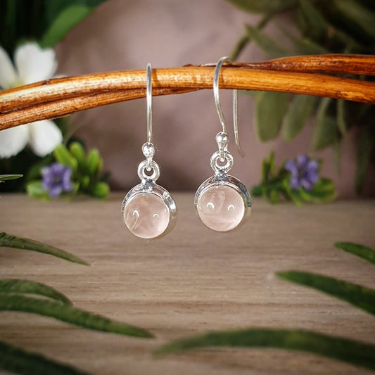 Rose Quartz Earrings (mx786)