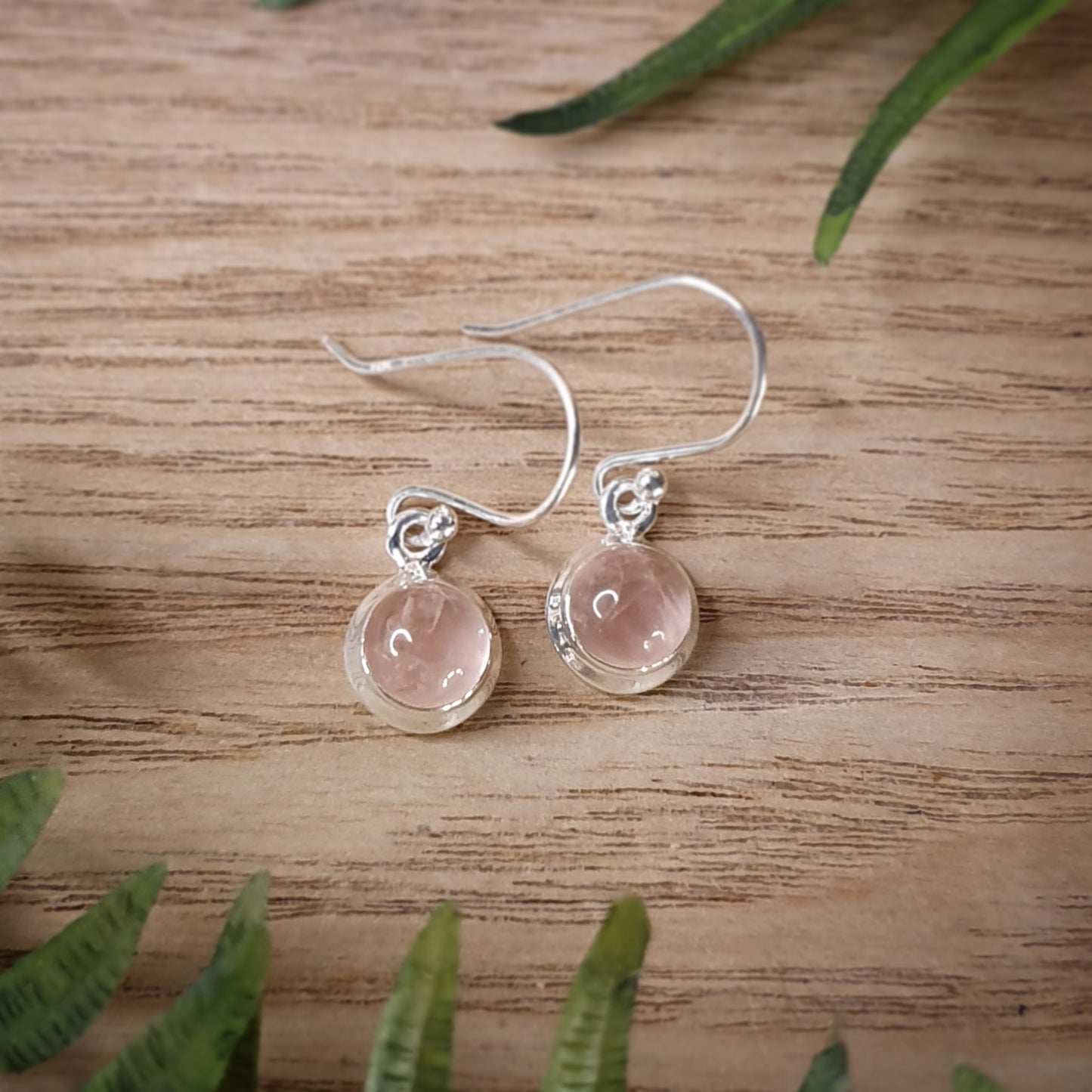 Rose Quartz Earrings (mx786)