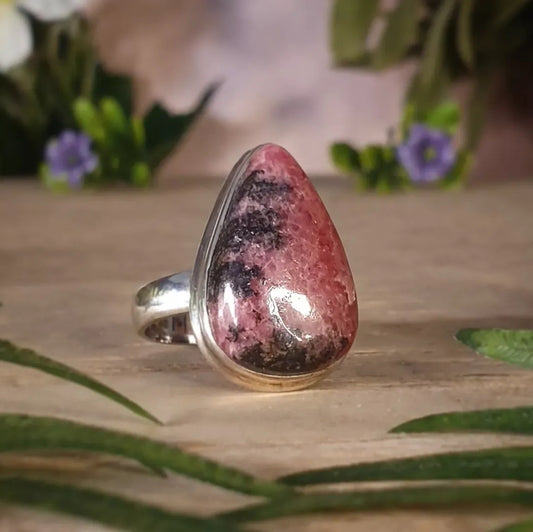 Rhodonite Ring - Size 8.5 (mx846)