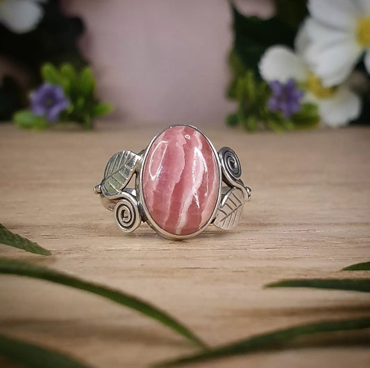 Rhodochrosite Ring - size 7.5 (mx883)