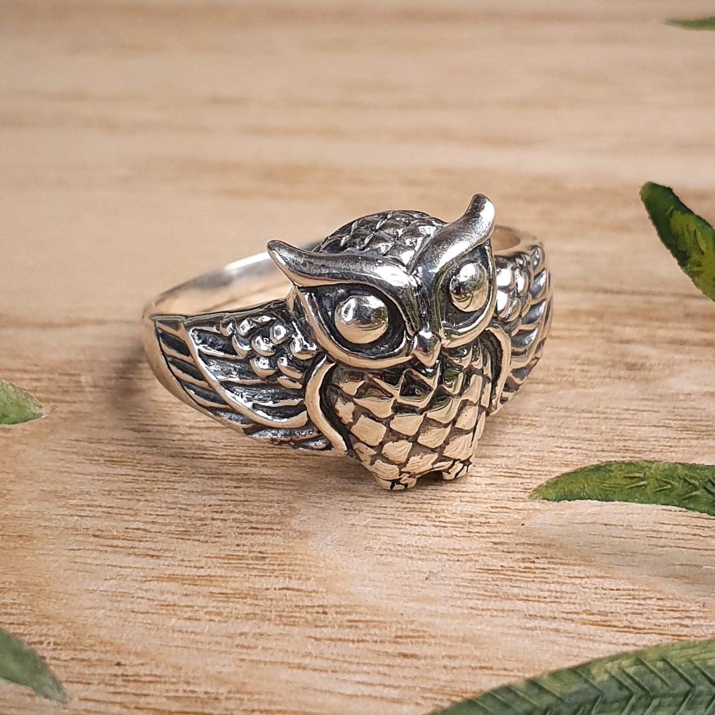 Owl Ring - Size 9 / S (ZX383)