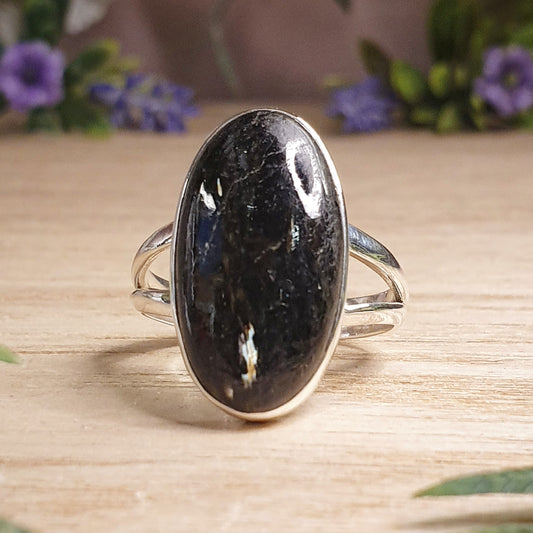 Nuummite Ring - Size 9 / S (ZX441)