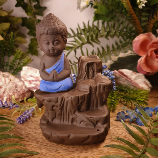 Blue Buddha Incense Burner (uses backflow cones) (Bak01)