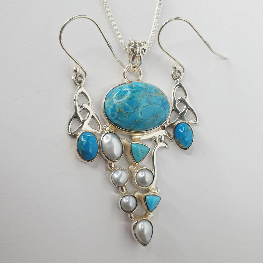 Turquoise and Pearl (Set) (JX329)