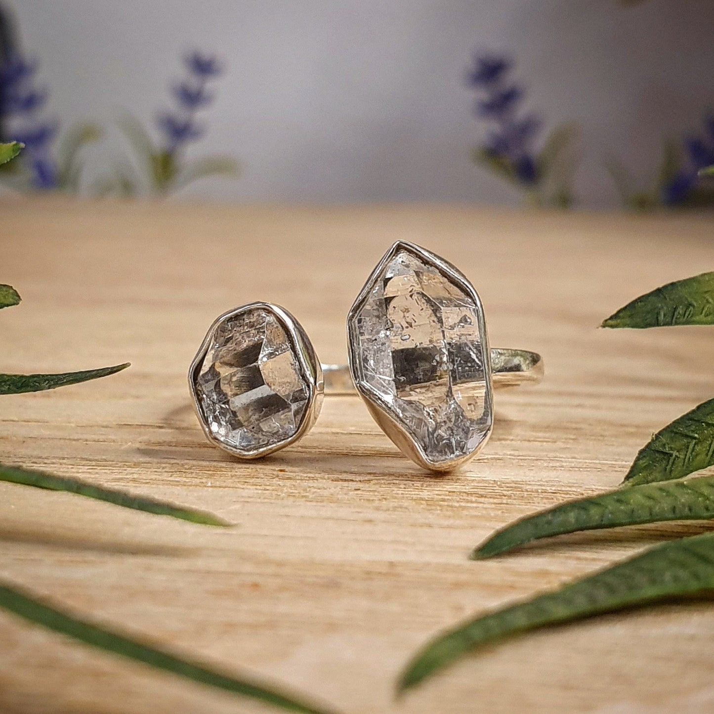 Herkimer Diamond Ring - Size 8.5 / R (ZX026)
