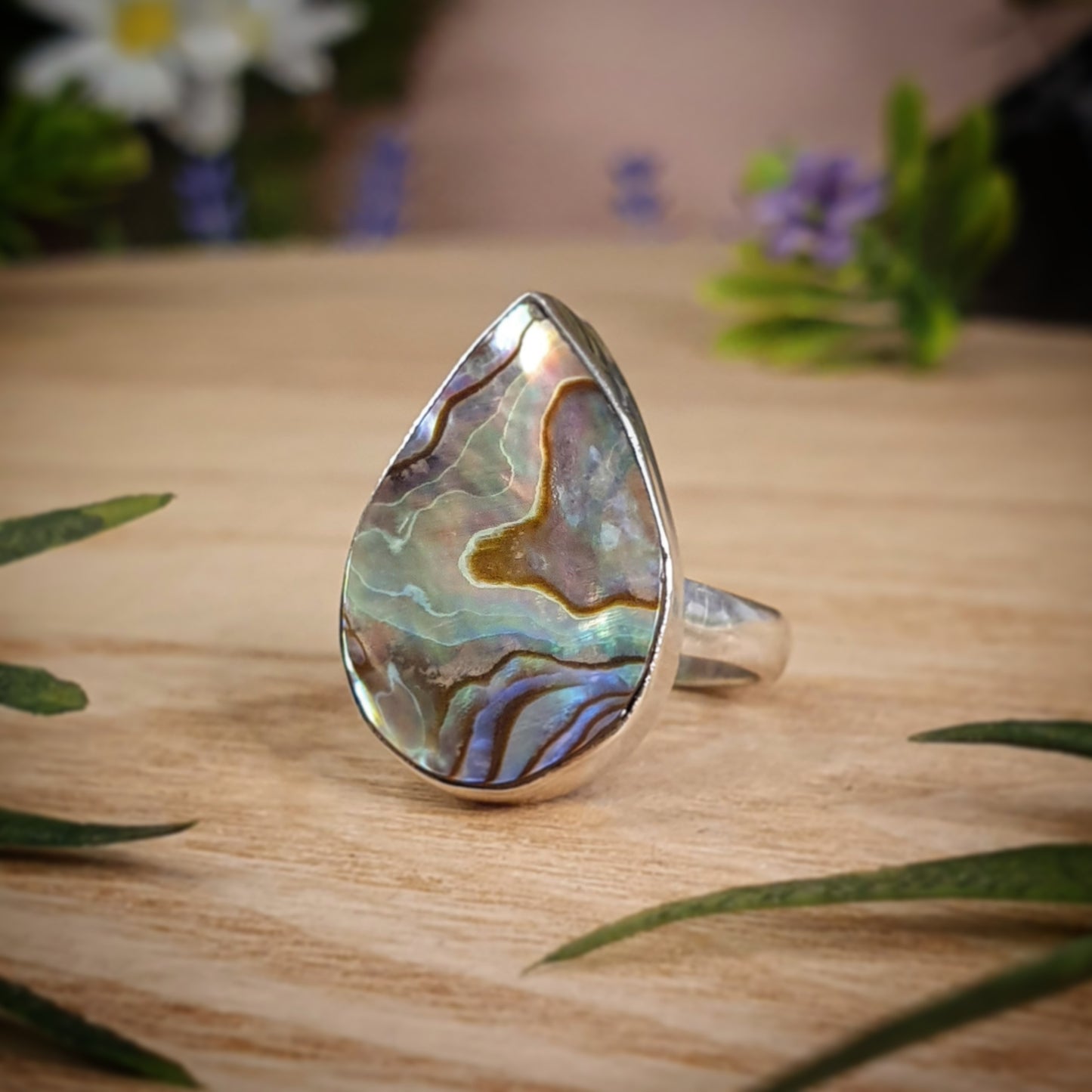 Abalone Shell Ring - Size 7 / O - ON SALE
