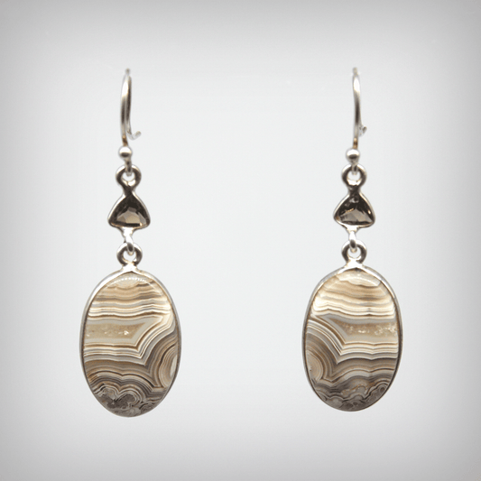 Laguna Lace Agate Earrings - ON SALE